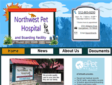 Tablet Screenshot of northwestpethospital.com